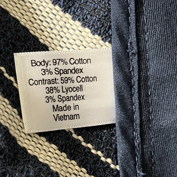 Lane Bryant Blazer Jacket Sz 16 Striped Open Front Draped Casual Work Coastal - Picture 10 of 12